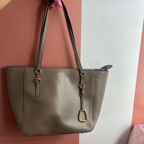 Lauren Ralph Lauren Brown Leather Tote